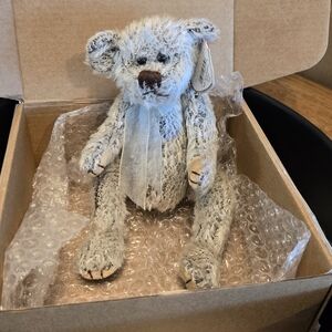 Plush Teddy Bear with Ribbon
